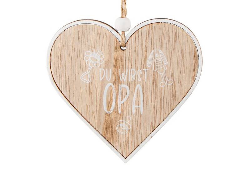 Logbuch-Verlag Dekofigur Du wirst Opa Geschenk Schwangerschaft Holzherz Baby Überraschung von Logbuch-Verlag