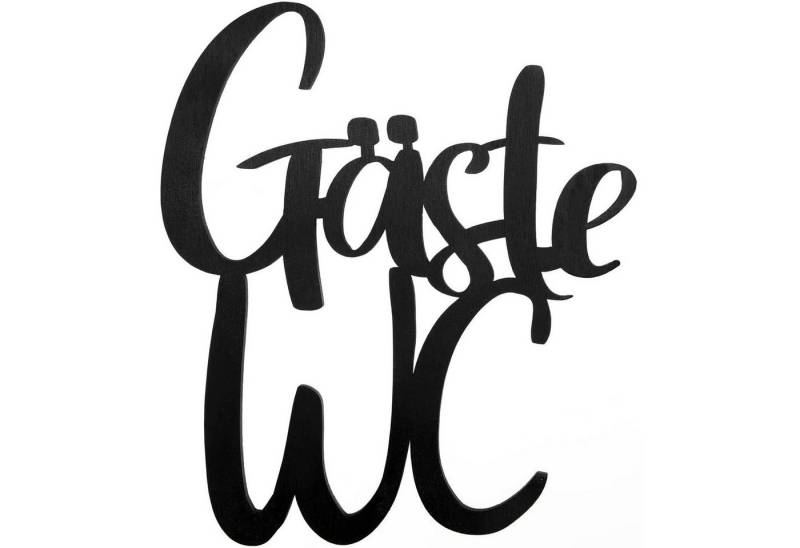 Logbuch-Verlag Dekofigur Gäste-WC Türschild aus Holz - 20 cm schwarz Logbuch-Verlag Dekofigur Gäste-WC Türschild aus Holz - 20 cm schwarz von Logbuch-Verlag