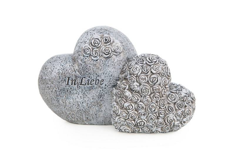 Logbuch-Verlag Dekofigur Grabdeko Zwei verbundene Herzen mit Inschrift In Liebe Trauer 20 x 8 x Logbuch-Verlag Dekofigur Grabdeko Zwei verbundene Herzen mit Inschrift In Liebe Trauer 20 x 8 x von Logbuch-Verlag