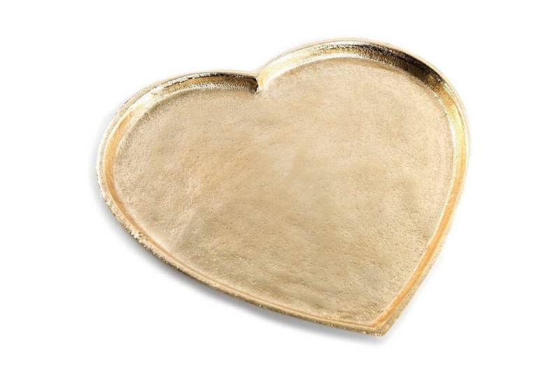 Logbuch-Verlag Dekofigur Herz Tablett aus Metall goldfarben 27 cm - als Deko & Geschenkidee Logbuch-Verlag Dekofigur Herz Tablett aus Metall goldfarben 27 cm - als Deko & Geschenkidee von Logbuch-Verlag