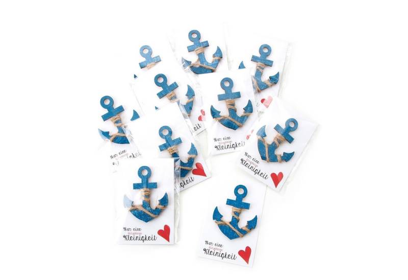 Logbuch-Verlag Dekofigur Kleine maritime Geschenke - blau türkise Holzanker + Karte Nur eine Logbuch-Verlag Dekofigur Kleine maritime Geschenke - blau türkise Holzanker + Karte Nur eine von Logbuch-Verlag