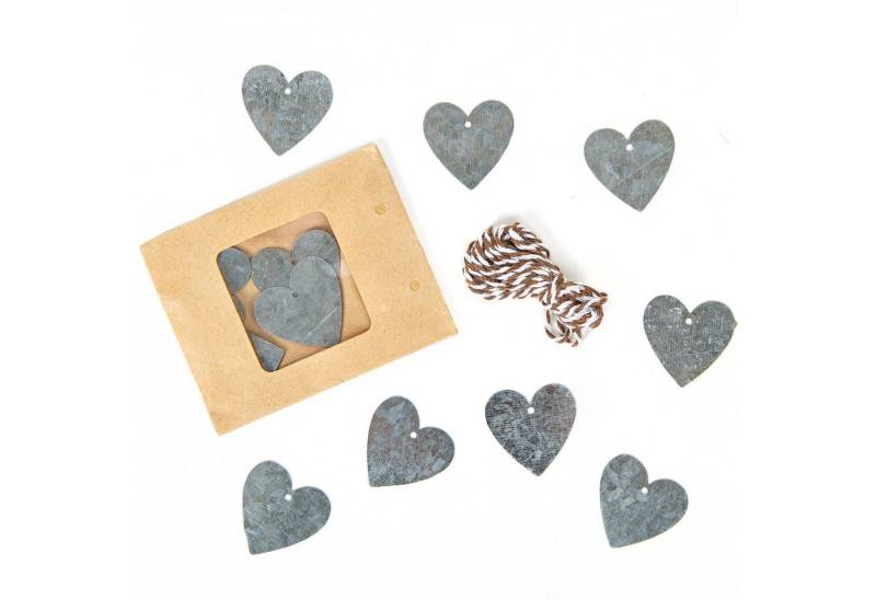 Logbuch-Verlag Dekofigur Kleine silberfarbene Herzanhänger aus Metall 3,5 cm Streudeko mit Öse Logbuch-Verlag Dekofigur Kleine silberfarbene Herzanhänger aus Metall 3,5 cm Streudeko mit Öse von Logbuch-Verlag