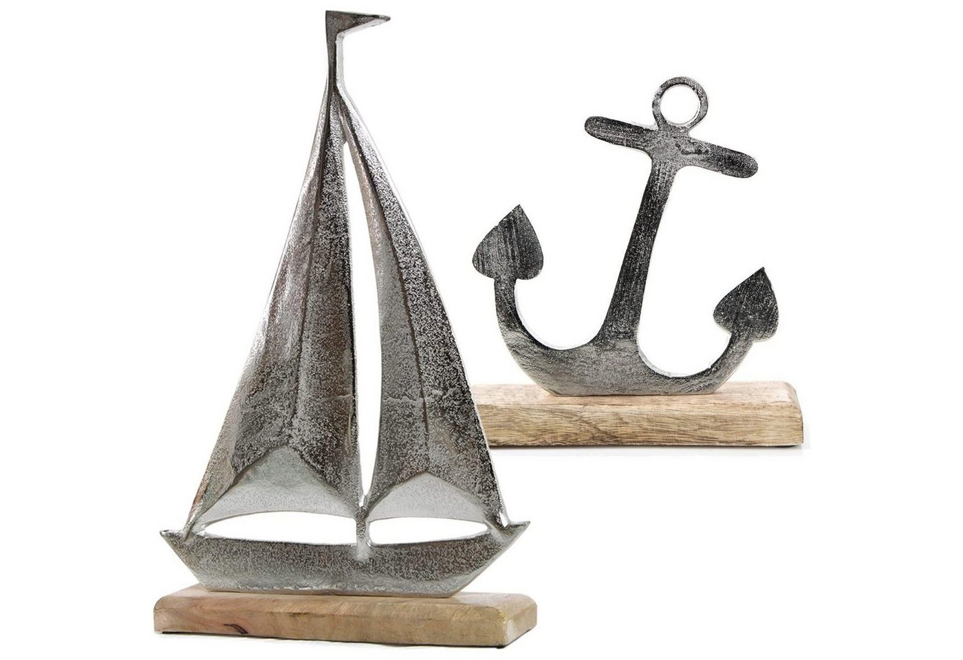 Logbuch-Verlag Dekofigur Maritimes Deko Set - Segelschiff + Anker aus Metall & Holz Logbuch-Verlag Dekofigur Maritimes Deko Set - Segelschiff + Anker aus Metall & Holz von Logbuch-Verlag