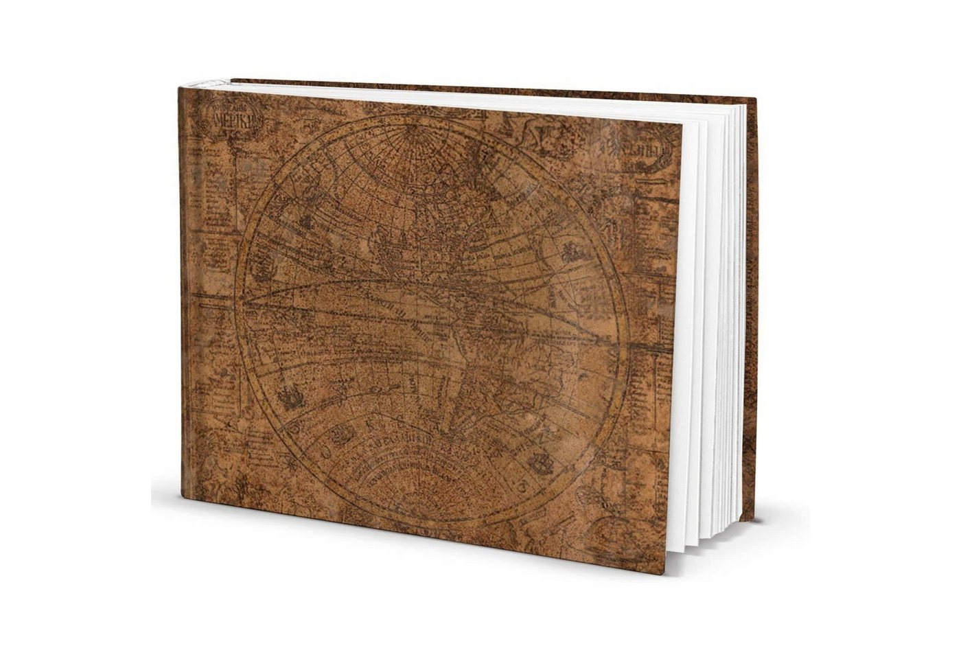 Logbuch-Verlag Dekofigur Notizbuch A4 Querformat Alte welt vintage - leeres Buch - 148 Seiten von Logbuch-Verlag