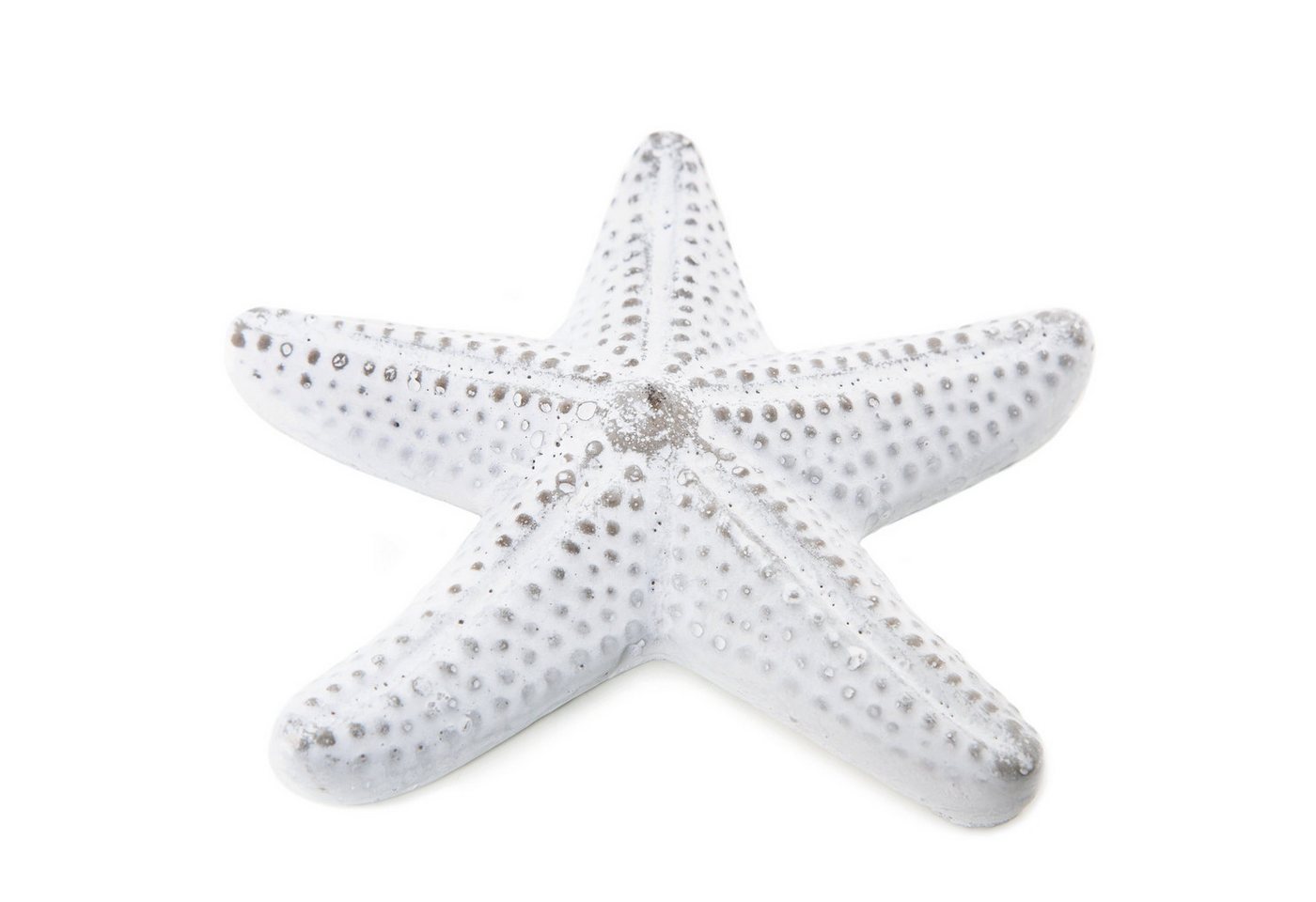 Logbuch-Verlag Dekofigur Seestern Dekoobjekt aus Beton grau weiß flach maritime Deko Figur von Logbuch-Verlag