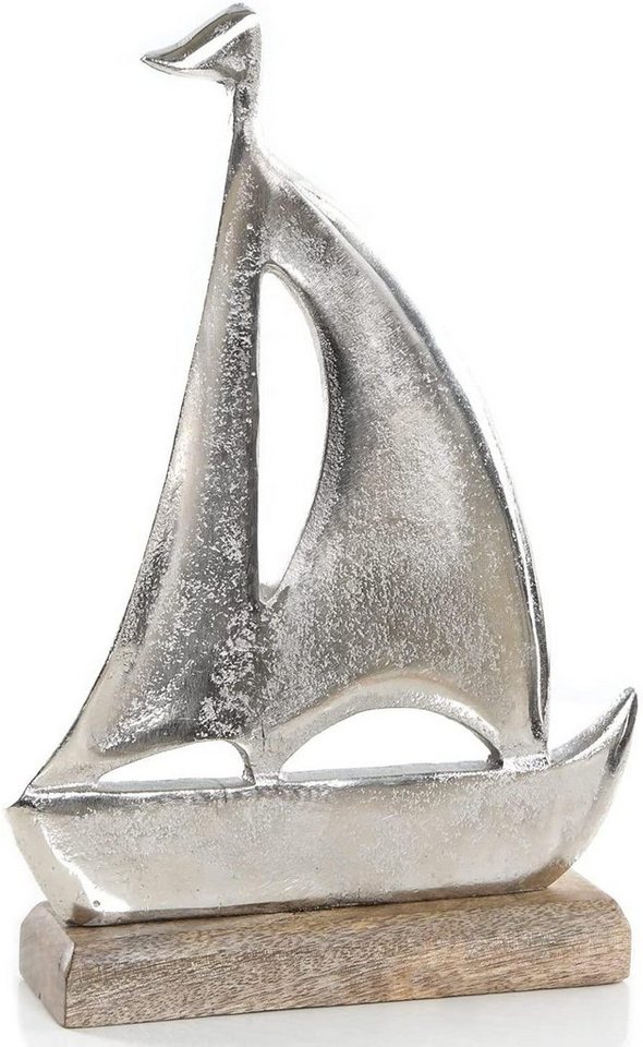 Logbuch-Verlag Dekofigur Segelschiff Dekofigur - Schiff Figur 20 cm Metal (1 St) von Logbuch-Verlag