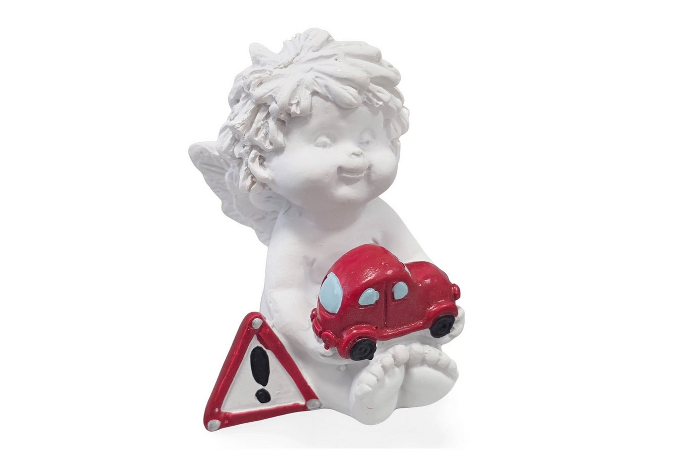 Logbuch-Verlag Dekofigur Sitzender Igor-Schutzengel mit Auto & Schild weiß-coloriert 6-7 cm Logbuch-Verlag Dekofigur Sitzender Igor-Schutzengel mit Auto & Schild weiß-coloriert 6-7 cm von Logbuch-Verlag