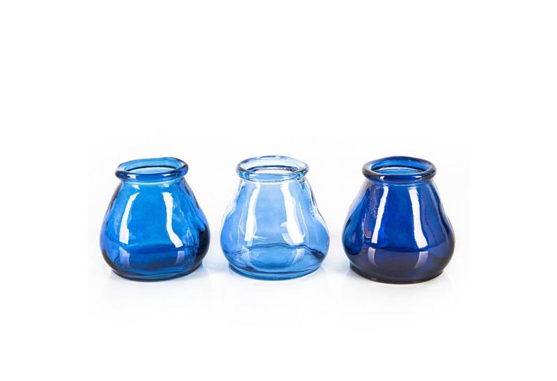 Logbuch-Verlag Dekofigur Teelichthalter Vase blau 3er Set Tischdeko Taufe 9 cm Logbuch-Verlag Dekofigur Teelichthalter Vase blau 3er Set Tischdeko Taufe 9 cm von Logbuch-Verlag