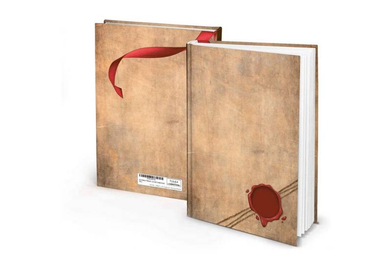 Logbuch-Verlag Dekofigur Vintage Notizbuch braun rot DIN A4 mit leeren Seiten Logbuch-Verlag Dekofigur Vintage Notizbuch braun rot DIN A4 mit leeren Seiten von Logbuch-Verlag