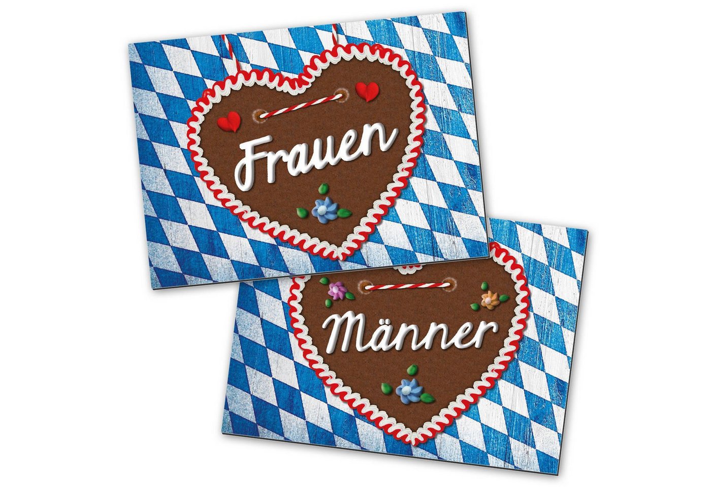 Logbuch-Verlag Dekofigur WC-Schild im bayerischen Stil Mann + Frau Set 14,8 x 10,5 cm von Logbuch-Verlag