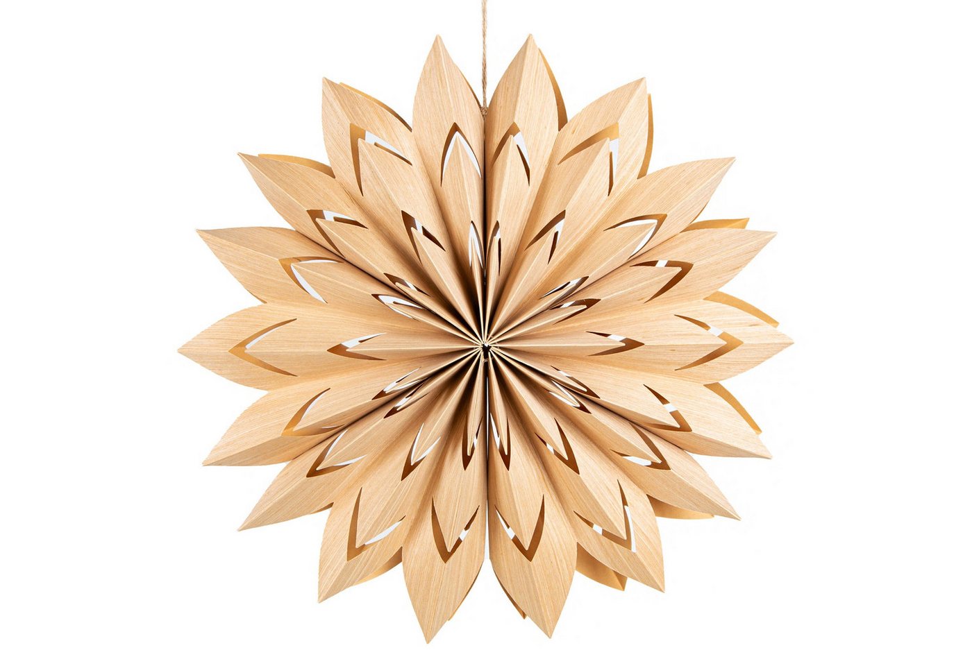 Logbuch-Verlag Dekofigur XXL Schneeflocke aus Papier Blume Weihnachtsstern Natur Ø40cm Logbuch-Verlag Dekofigur XXL Schneeflocke aus Papier Blume Weihnachtsstern Natur Ø40cm von Logbuch-Verlag