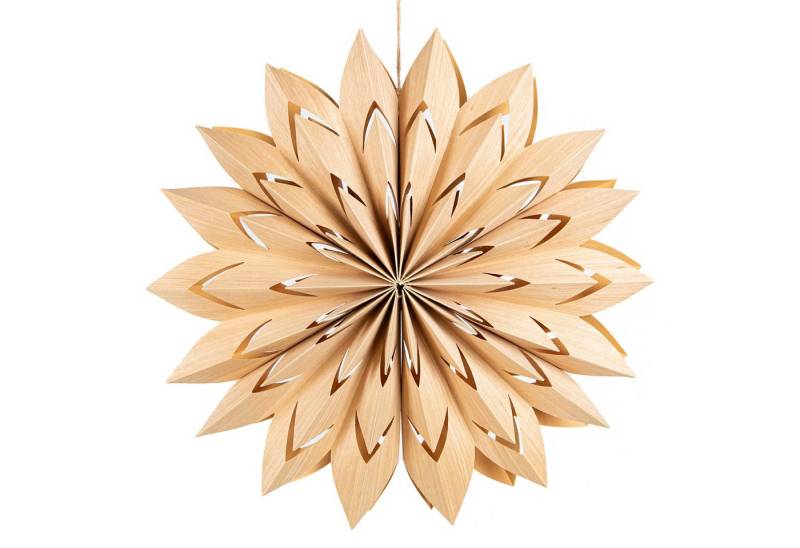 Logbuch-Verlag Dekofigur XXL Schneeflocke aus Papier Blume Weihnachtsstern Natur Ø40cm Logbuch-Verlag Dekofigur XXL Schneeflocke aus Papier Blume Weihnachtsstern Natur Ø40cm von Logbuch-Verlag