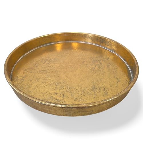 Logbuch-Verlag Dekoschale Metall gold rund 37x37x4 cm – Vintage Deko-Tablett für Kerzen & Gestecke Logbuch-Verlag Dekoschale Metall gold rund 37x37x4 cm – Vintage Deko-Tablett für Kerzen & Gestecke von Logbuch-Verlag