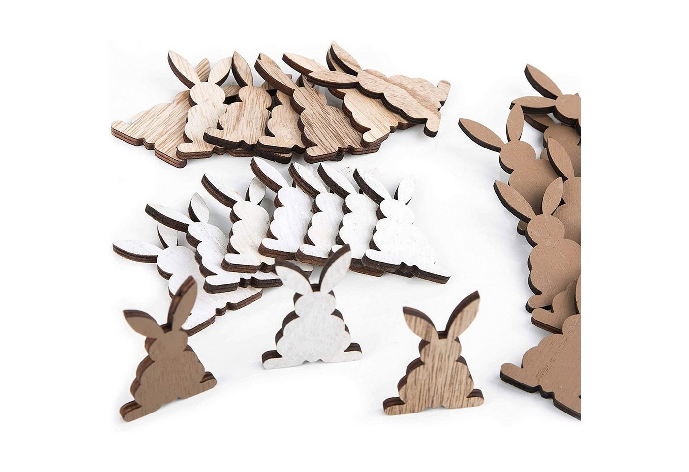 Logbuch-Verlag Dekofigur 24 mini Osterhasen flach 6,5 cm aus Holz Tischdeko Ostern Logbuch-Verlag Dekofigur 24 mini Osterhasen flach 6,5 cm aus Holz Tischdeko Ostern von Logbuch-Verlag