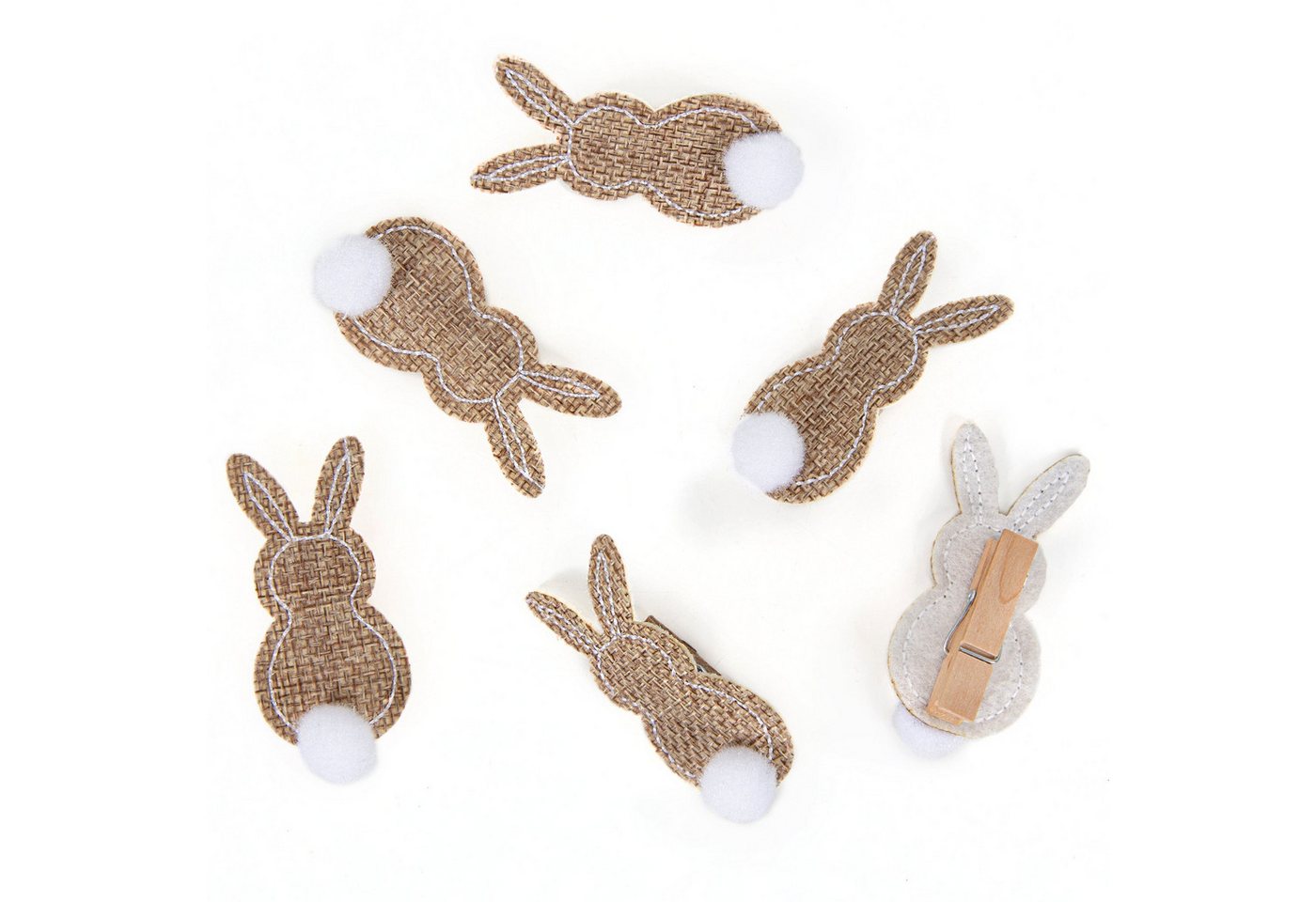 Logbuch-Verlag Dekofigur 6 Ostern Dekoklammern Osterhase Clips aus Holz & Jute braun Natur 3,5 Logbuch-Verlag Dekofigur 6 Ostern Dekoklammern Osterhase Clips aus Holz & Jute braun Natur 3,5 von Logbuch-Verlag