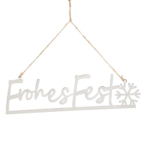 Logbuch-Verlag Frohes Fest Türschild Metall Schriftzug zum Aufhängen Türkranz Willkommensschild Tür Weihnachten weiß 25,5 cm Logbuch-Verlag Frohes Fest Türschild Metall Schriftzug zum Aufhängen Türkranz Willkommensschild Tür Weihnachten weiß 25,5 cm von Logbuch-Verlag