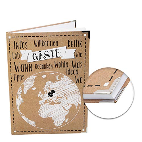 Logbuch-Verlag Gästebuch leer BlankLogbuch-Verlag Gästebuch groß Weltkugel Globus vintage Kraftpapier Optik Pension Hotel Ferienwohnung MIT METALLSCHUTZECKEN Logbuch-Verlag Gästebuch leer BlankLogbuch-Verlag Gästebuch groß Weltkugel Globus vintage Kraftpapier Optik Pension Hotel Ferienwohnung MIT METALLSCHUTZECKEN von Logbuch-Verlag