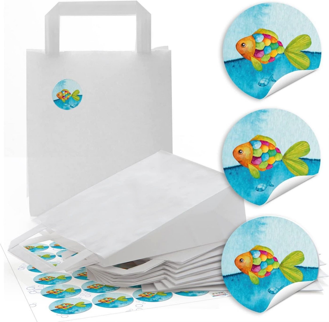 Logbuch-Verlag Geschenkbox 10 Weiße Papiertüten mit Henkel 18 x 8 x 22 cm – Geschenktüten Logbuch-Verlag Geschenkbox 10 Weiße Papiertüten mit Henkel 18 x 8 x 22 cm – Geschenktüten von Logbuch-Verlag