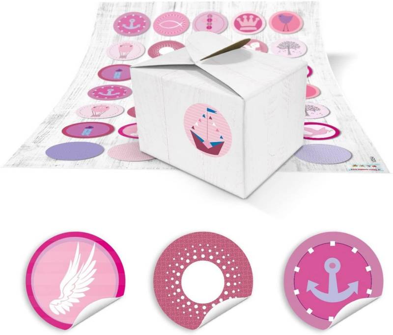 Logbuch-Verlag Geschenkbox 10 kleine weiße Mini Geschenkschachtel Box Kartons 8 x 6,5 x 5,5 + 35 von Logbuch-Verlag