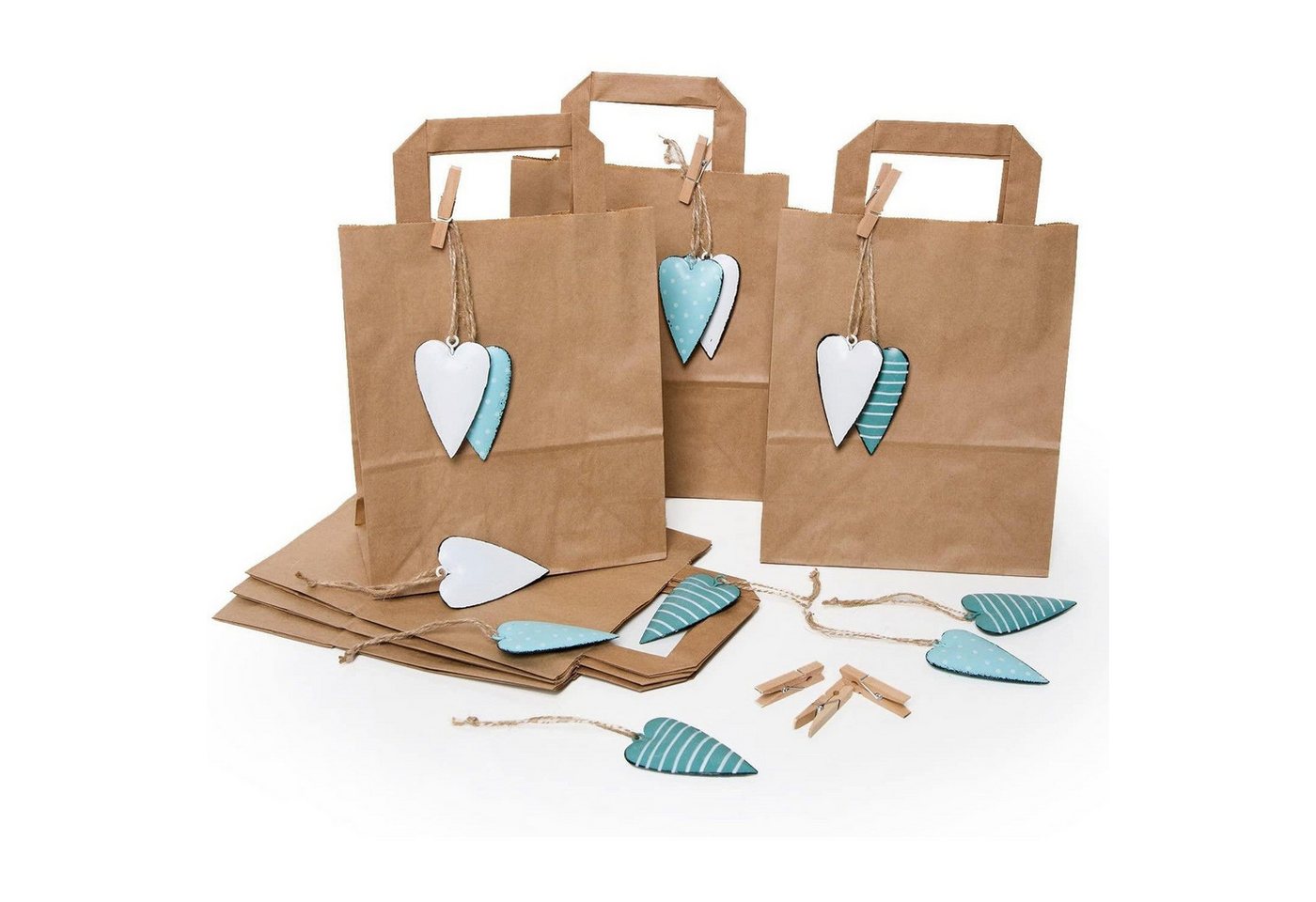 Logbuch-Verlag Geschenkbox 12 kleine braune Kraftpapier Geschenktasche 18 x 22 x 8 cm + 24 blau Logbuch-Verlag Geschenkbox 12 kleine braune Kraftpapier Geschenktasche 18 x 22 x 8 cm + 24 blau von Logbuch-Verlag
