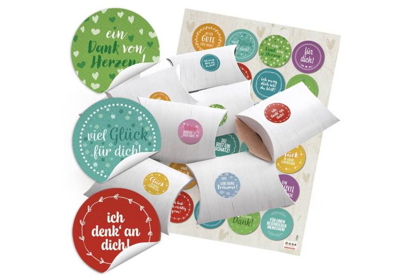 Logbuch-Verlag Geschenkbox 24 kleine Geschenkschachteln Geschenk-Boxen Kartons Holz Optik weiß von Logbuch-Verlag
