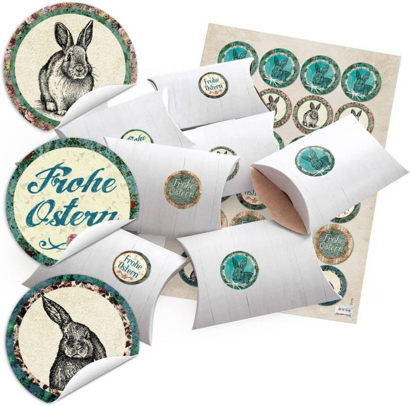 Logbuch-Verlag Geschenkbox 24 kleine Geschenkschachteln Geschenk-Boxen Kartons Holz Optik weiß von Logbuch-Verlag