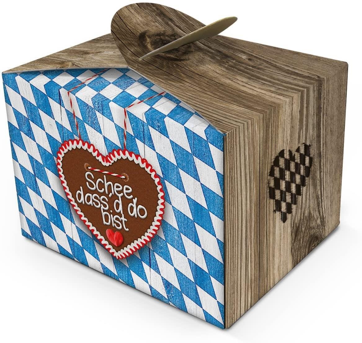 Logbuch-Verlag Geschenkbox 25 kleine SCHÖN DASS DU DA BIST blau weiß kariert bayerische Logbuch-Verlag Geschenkbox 25 kleine SCHÖN DASS DU DA BIST blau weiß kariert bayerische von Logbuch-Verlag