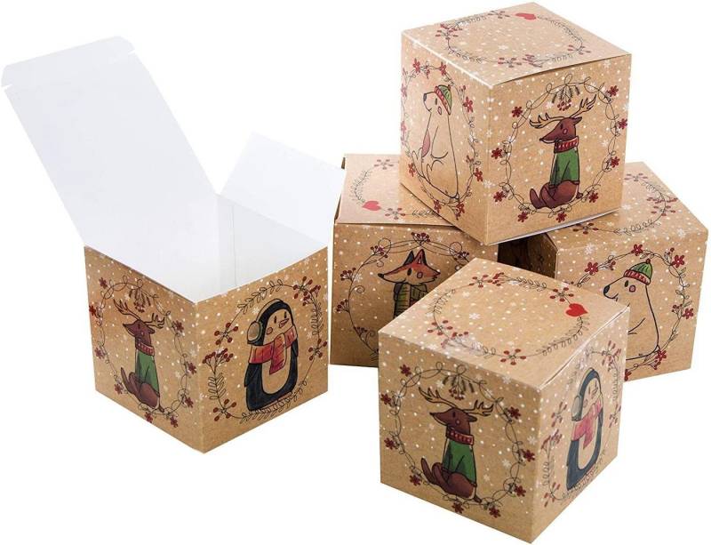 Logbuch-Verlag Geschenkbox 5 Tier Geschenkboxen 10 x 10 cm (5 St) von Logbuch-Verlag