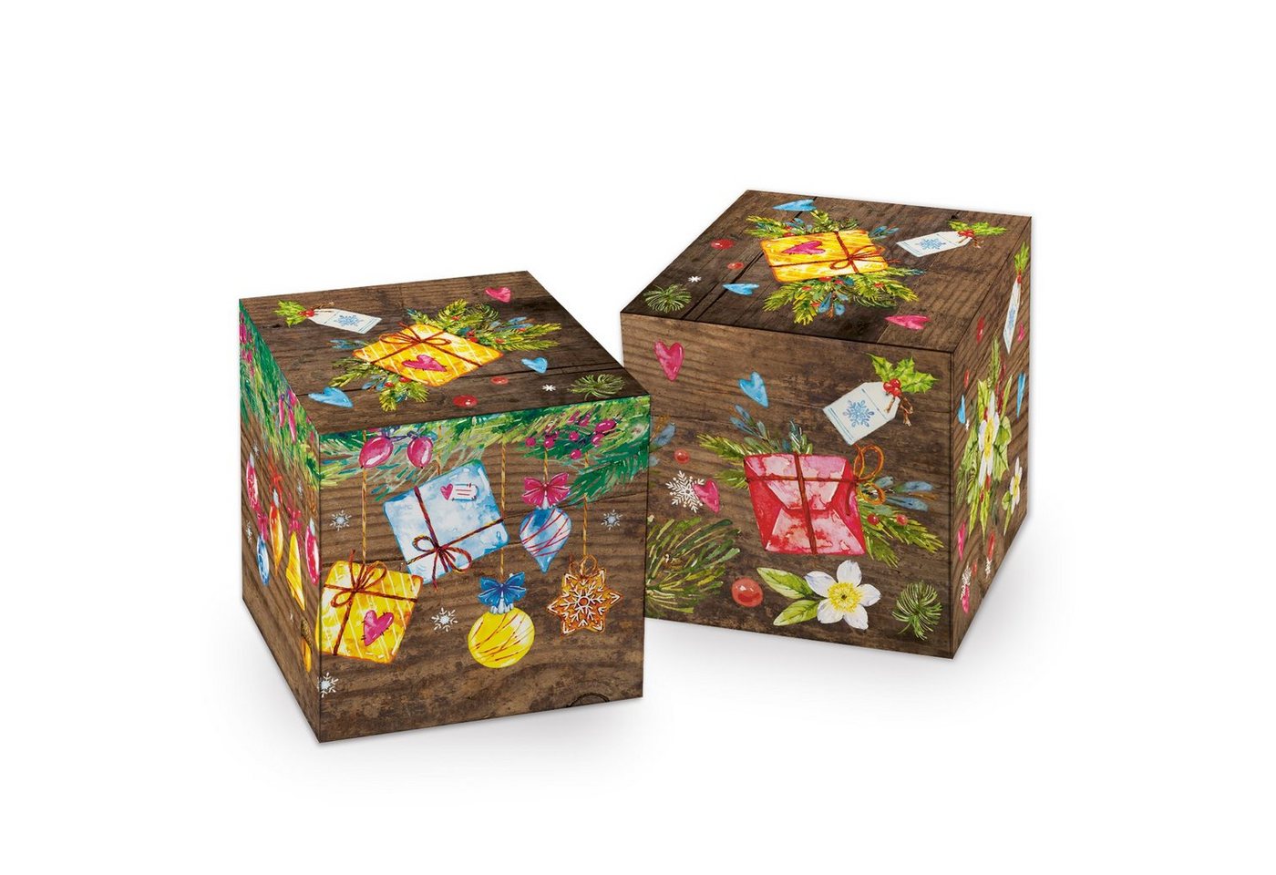 Logbuch-Verlag Geschenkbox 5 weihnachtliche Geschenkboxen 7 x 7 cm (5 St) von Logbuch-Verlag