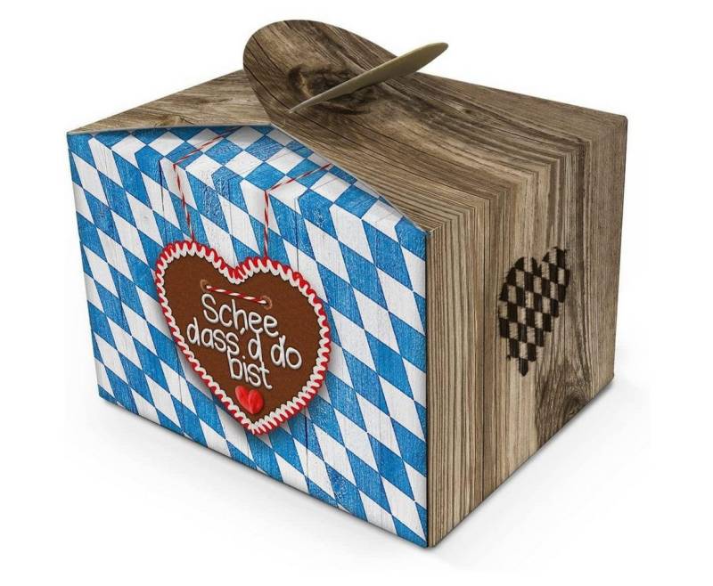 Logbuch-Verlag Dekofigur 50 kleine SCHÖN DASS DU DA BIST blau weiß kariert bayerische Logbuch-Verlag Dekofigur 50 kleine SCHÖN DASS DU DA BIST blau weiß kariert bayerische von Logbuch-Verlag