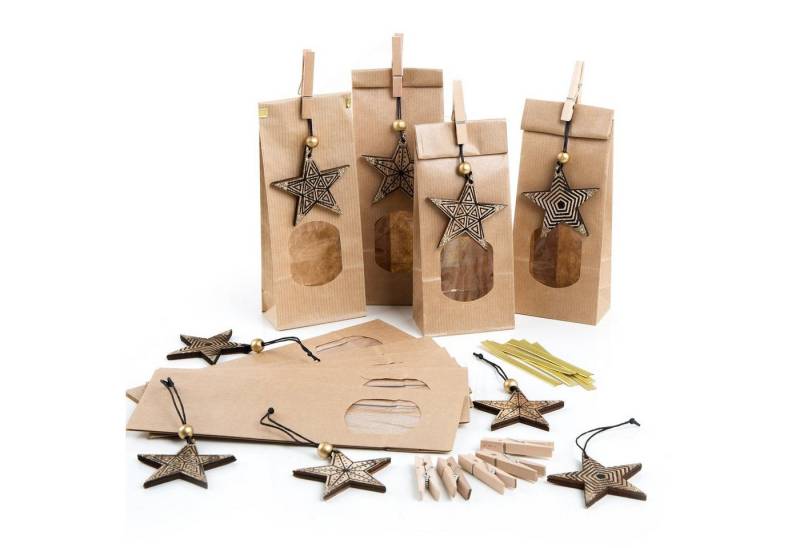 Logbuch-Verlag Geschenkbox 9 Teetüten Blockbodenbeutel mit FENSTER 7x20,5x4cm (Spar Set, 9 St), Tüten von Logbuch-Verlag