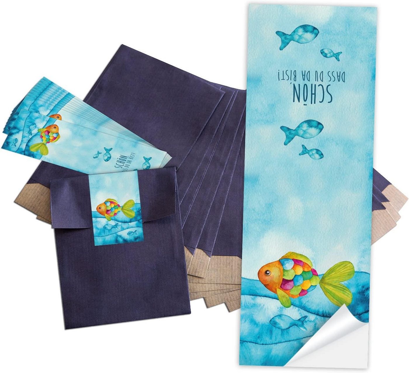 Logbuch-Verlag Geschenkbox Blaue Geschenktüten 13 x 18 cm + beschreibbare Aufkleber – Für Kinder Logbuch-Verlag Geschenkbox Blaue Geschenktüten 13 x 18 cm + beschreibbare Aufkleber – Für Kinder von Logbuch-Verlag