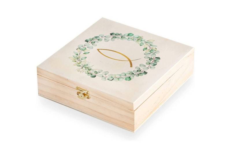 Logbuch-Verlag Dekofigur Erinnerungskiste Eukalyptus Fisch 18,5x18,5cm Holzbox Holz Logbuch-Verlag Dekofigur Erinnerungskiste Eukalyptus Fisch 18,5x18,5cm Holzbox Holz von Logbuch-Verlag