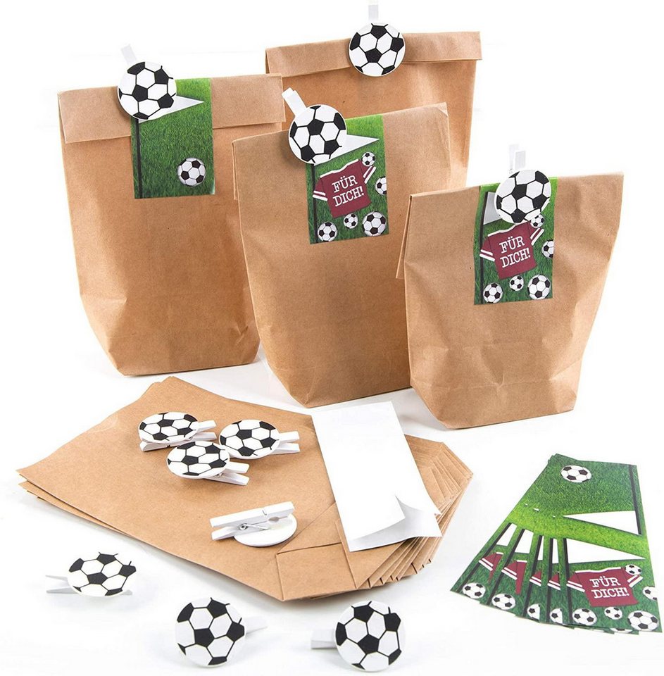 Logbuch-Verlag Geschenkbox Fußball Geschenktüten - Papiertüten mit Fußballdeko (Klammer &/oder Logbuch-Verlag Geschenkbox Fußball Geschenktüten - Papiertüten mit Fußballdeko (Klammer &/oder von Logbuch-Verlag