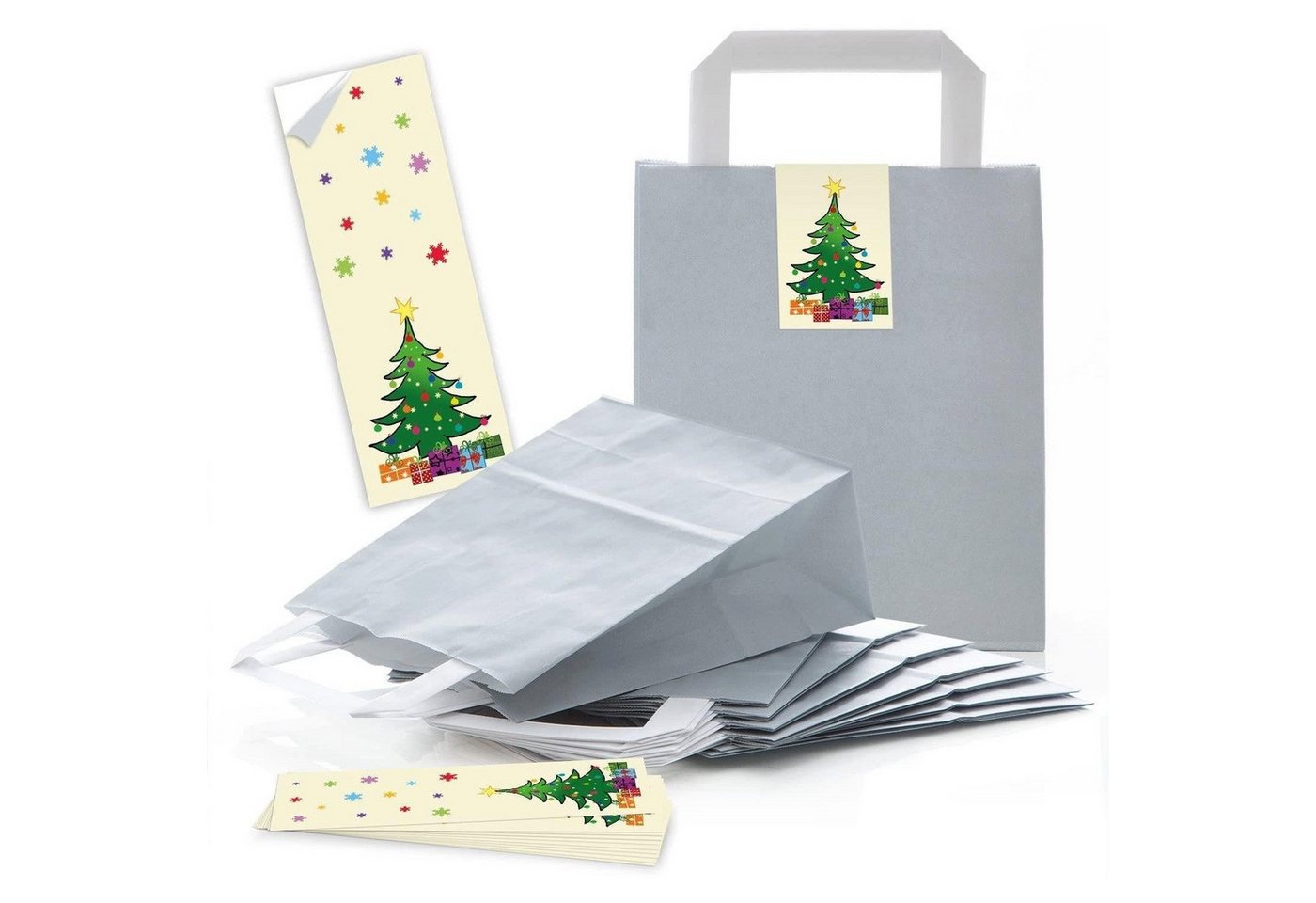 Logbuch-Verlag Geschenkbox Hell-graue Papiertüte Weihnachten 18 x 8 x 22 cm – Geschenk-Tüte mit Logbuch-Verlag Geschenkbox Hell-graue Papiertüte Weihnachten 18 x 8 x 22 cm – Geschenk-Tüte mit von Logbuch-Verlag