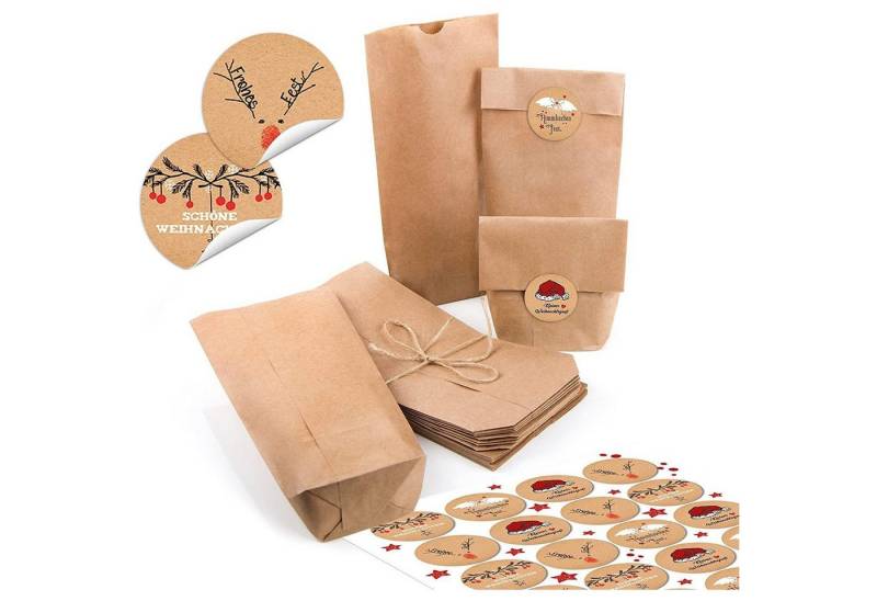 Logbuch-Verlag Dekofigur Kleine braune Papiertüten 10,7 x 22 cm – natur Kraftpapier mit Logbuch-Verlag Dekofigur Kleine braune Papiertüten 10,7 x 22 cm – natur Kraftpapier mit von Logbuch-Verlag