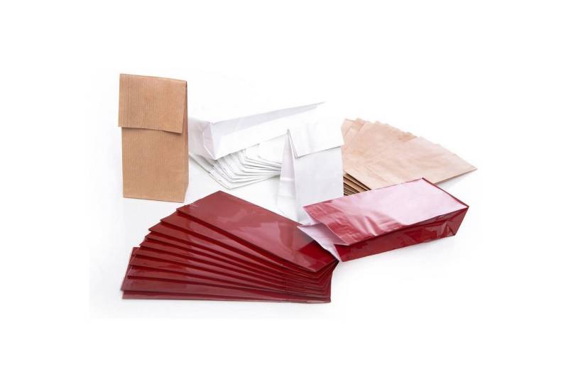 Logbuch-Verlag Dekofigur SET: 3 x 10 Papiertüten rot braun natur weiß mit Pergamin-Einlage 7 x Logbuch-Verlag Dekofigur SET: 3 x 10 Papiertüten rot braun natur weiß mit Pergamin-Einlage 7 x von Logbuch-Verlag