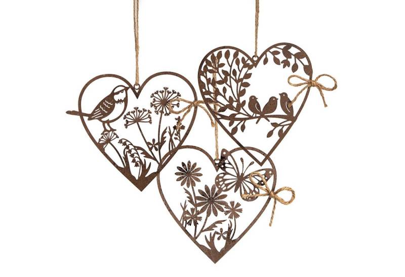 Logbuch-Verlag Dekofigur 3 rostige Metallherzen zum Aufhängen Rostbraun Frühling Osterdeko 11,5 Logbuch-Verlag Dekofigur 3 rostige Metallherzen zum Aufhängen Rostbraun Frühling Osterdeko 11,5 von Logbuch-Verlag