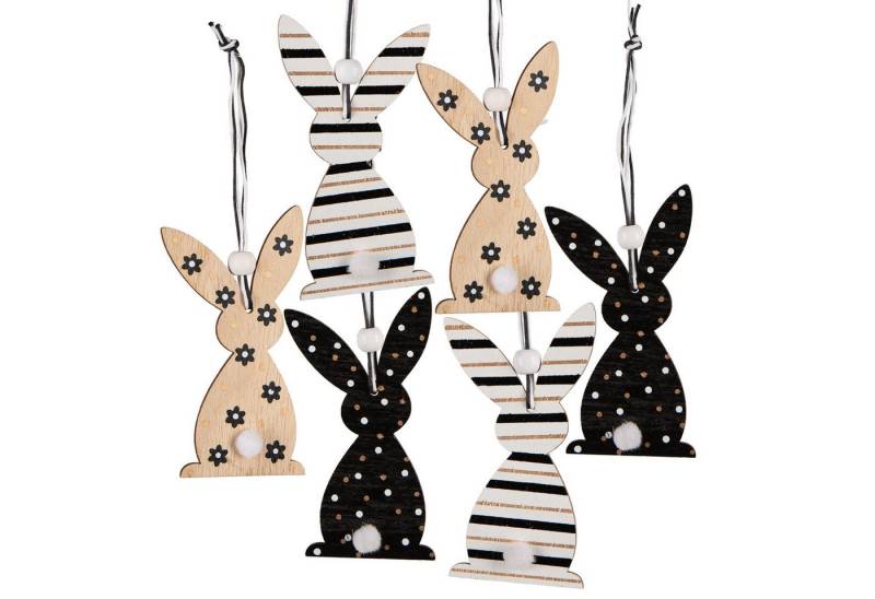 Logbuch-Verlag Dekofigur 6 Holz Osterhasen schwarz weiß Natur 10 cm Logbuch-Verlag Dekofigur 6 Holz Osterhasen schwarz weiß Natur 10 cm von Logbuch-Verlag