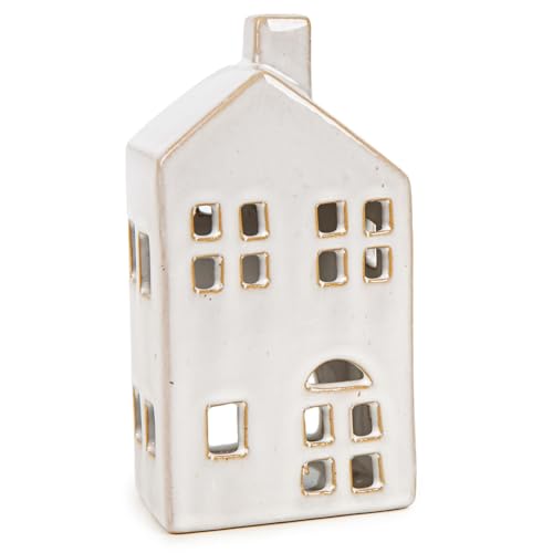 Logbuch-Verlag Haus aus Keramik Lichthaus Teelichthaler Häuschen Figur Dekoration zum Hinstellen Geschenk modern 17,5 cm Logbuch-Verlag Haus aus Keramik Lichthaus Teelichthaler Häuschen Figur Dekoration zum Hinstellen Geschenk modern 17,5 cm von Logbuch-Verlag