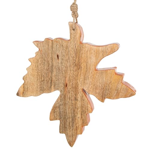 Logbuch-Verlag großes Ahornblatt zum Aufhängen Holzbrett Ahorn Wanddeko Herbstdekoration 25 x 2,5 cm braun orange von Logbuch-Verlag