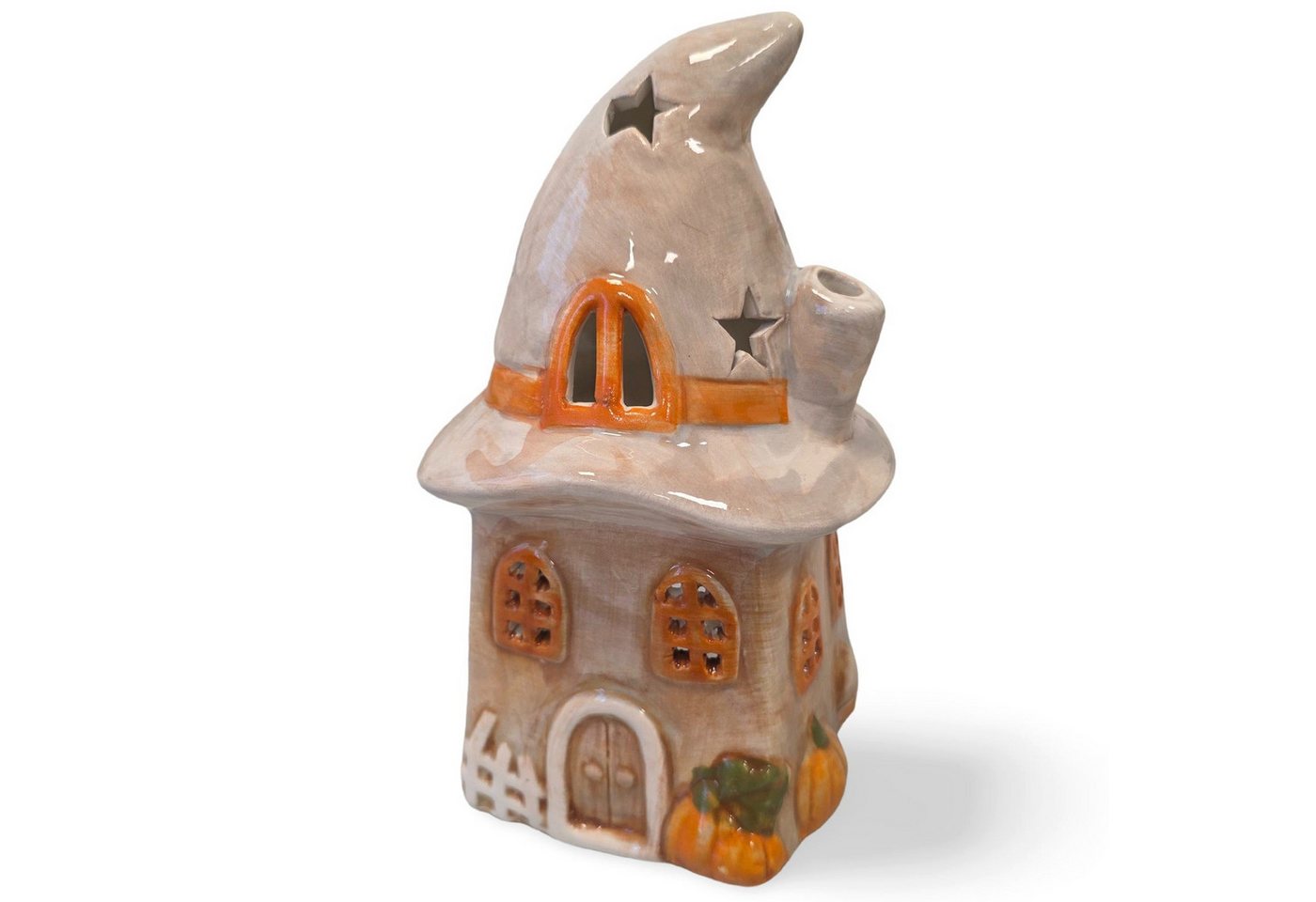 Logbuch-Verlag Kerzenhalter Teelichthaus Herbst Dekohaus mit Kürbis und Kamin 18 cm hoch Logbuch-Verlag Kerzenhalter Teelichthaus Herbst Dekohaus mit Kürbis und Kamin 18 cm hoch von Logbuch-Verlag