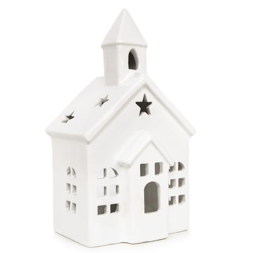 Logbuch-Verlag Kirche Windlicht aus Porzellan Teelichthalter weiß Weihnachten Deko Haus Geschenk christlich 19 cm Logbuch-Verlag Kirche Windlicht aus Porzellan Teelichthalter weiß Weihnachten Deko Haus Geschenk christlich 19 cm von Logbuch-Verlag
