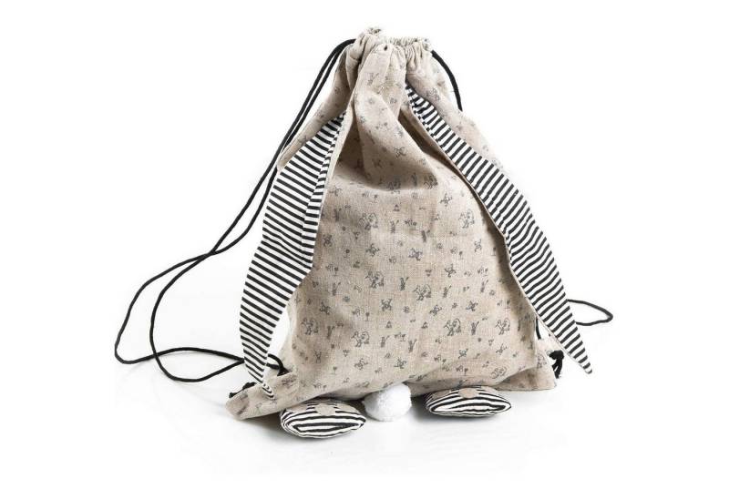 Logbuch-Verlag Dekofigur Oster Rucksack aus Leinen in Natur schwarz weiß - als Osternest Logbuch-Verlag Dekofigur Oster Rucksack aus Leinen in Natur schwarz weiß - als Osternest von Logbuch-Verlag