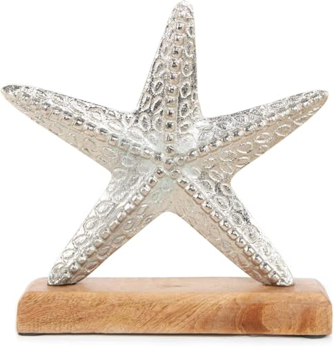 Logbuch-Verlag Seestern Figur Deko Metall & Holz Silber Maritime Deko 18 x 5 x 18 cm Meerestier Geschenk Geburtstag Sommer Urlaub Logbuch-Verlag Seestern Figur Deko Metall & Holz Silber Maritime Deko 18 x 5 x 18 cm Meerestier Geschenk Geburtstag Sommer Urlaub von Logbuch-Verlag