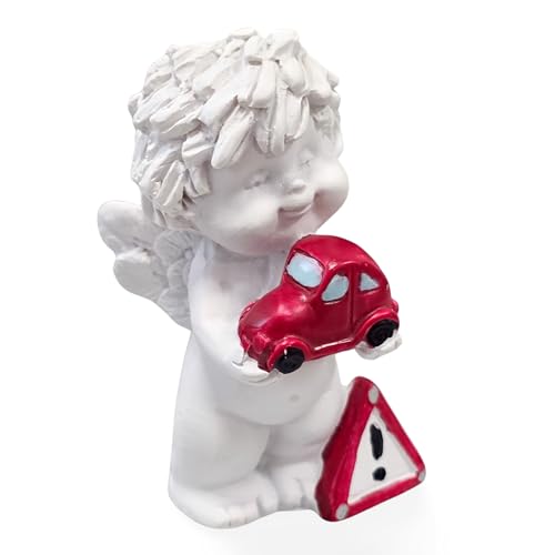 IGOR Engel mit Auto & Verkehrsschild: Schutzengel Figur, Deko Engelsfigur, Skulptur Polyresin, Kleiner Dekoengel Stehend, Dekofigur Weiß, Geschenk Führerschein & Autofahrer, Glücksbringer Klein, 7 cm IGOR Engel mit Auto & Verkehrsschild: Schutzengel Figur, Deko Engelsfigur, Skulptur Polyresin, Kleiner Dekoengel Stehend, Dekofigur Weiß, Geschenk Führerschein & Autofahrer, Glücksbringer Klein, 7 cm von Logbuch-Verlag