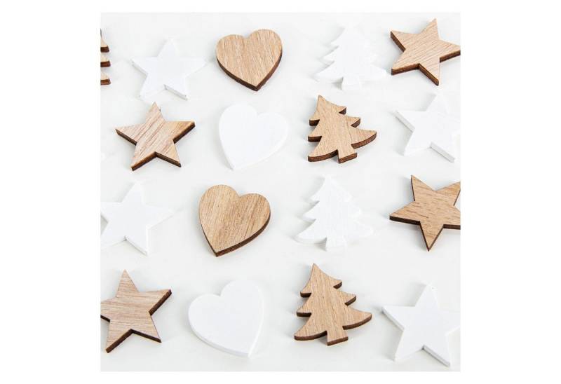 Logbuch-Verlag Streudeko Weihnachtliche Holzstreuteile Herz, Baum & Stern, 24 Stück, braun und Logbuch-Verlag Streudeko Weihnachtliche Holzstreuteile Herz, Baum & Stern, 24 Stück, braun und von Logbuch-Verlag