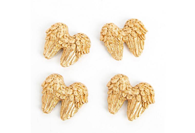 Logbuch-Verlag Streudeko 4 kleine Engelsflügel Gold glitzernd Engel Weihnachten 3 cm von Logbuch-Verlag