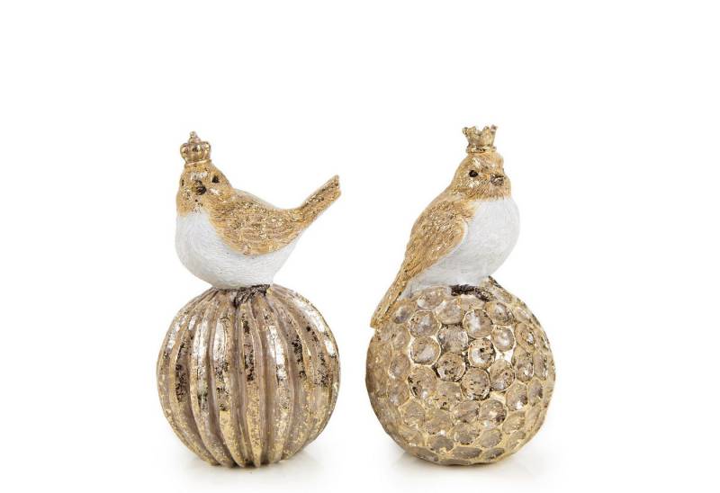 Logbuch-Verlag Streudeko Edles Vogelpaar Deko Gold weiß mit Krone auf einer Kugel je 7 x 7 x 13 Logbuch-Verlag Streudeko Edles Vogelpaar Deko Gold weiß mit Krone auf einer Kugel je 7 x 7 x 13 von Logbuch-Verlag