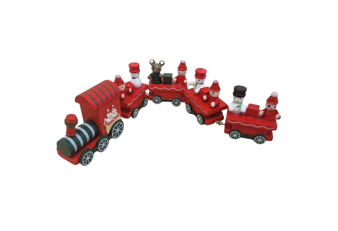 Logbuch-Verlag Dekofigur Holz Zug 5-teilig Rot 26 cm lang, Weihnachtsdeko mit Figuren Logbuch-Verlag Dekofigur Holz Zug 5-teilig Rot 26 cm lang, Weihnachtsdeko mit Figuren von Logbuch-Verlag